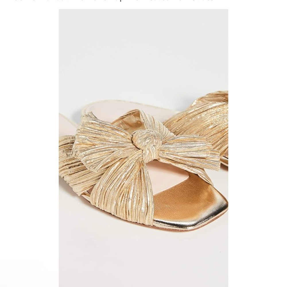 Loeffler Randall Women’s Daphne Pleated Bow Slides, 8.5